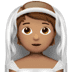 👰🏽 person with veil: medium skin tone display on Apple